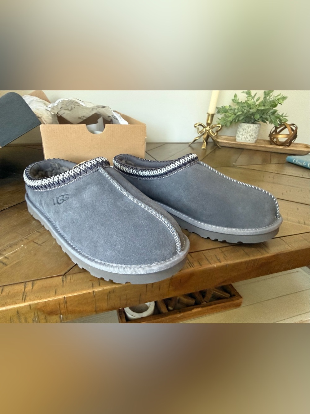UGG Men's Slate Grey Suede Tasmans